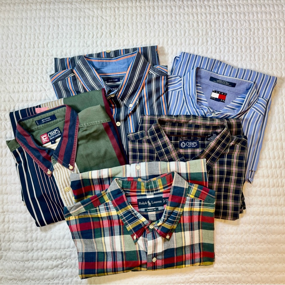 Ralph Lauren, Chaps, Tommy Hifiger Men’s Button-Down Bundle